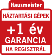 + 1 év garancia termékregisztáció esetén
